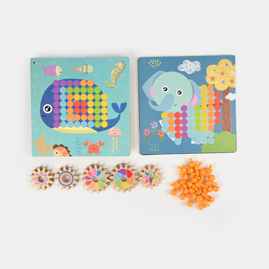 Gear Toy Mushroom Nail Puzzle