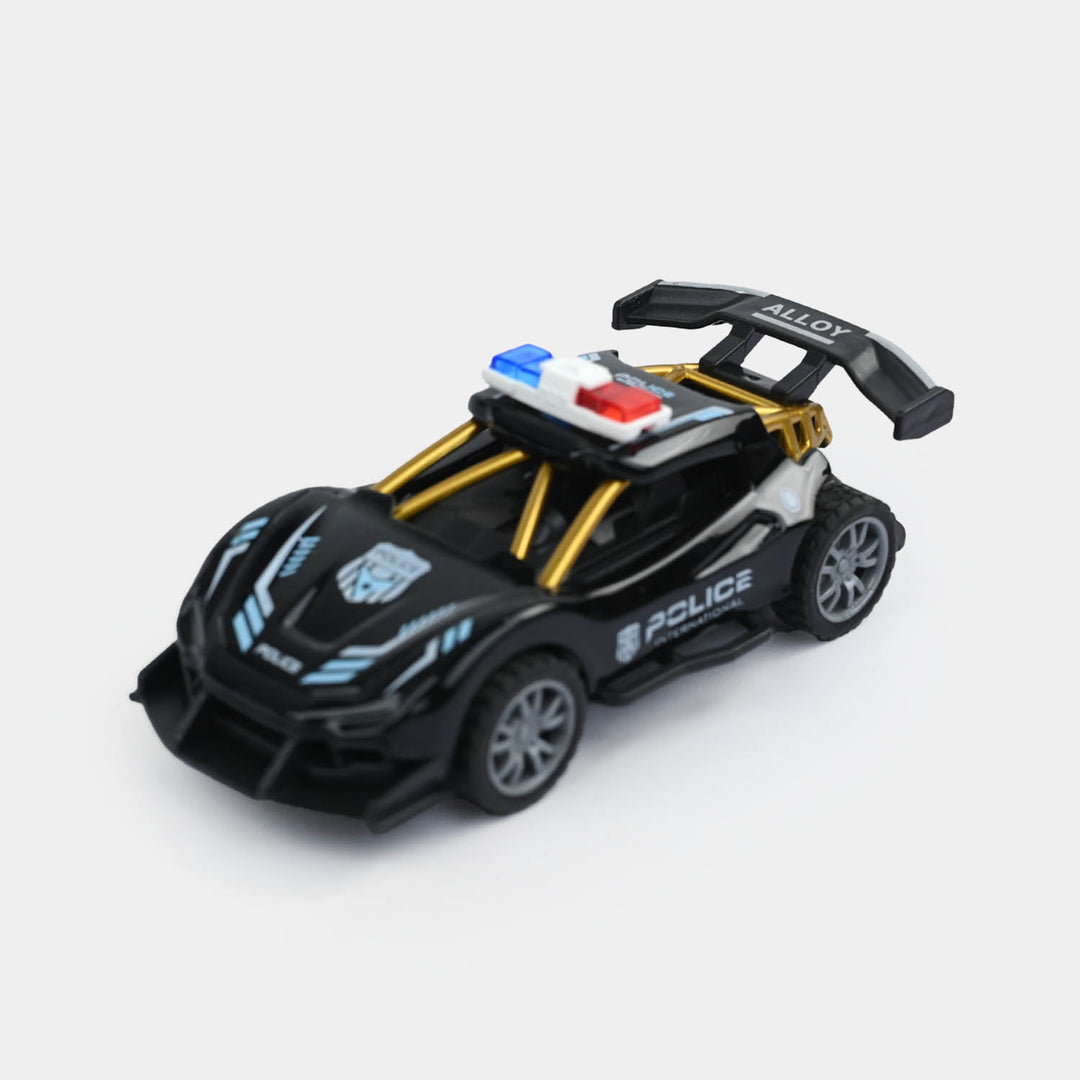 Alloy Pull-Back Racing Police Car