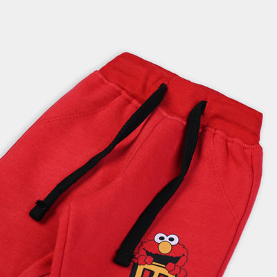 Infant Boys Fleece Sleeping Pajama Elmo-Red