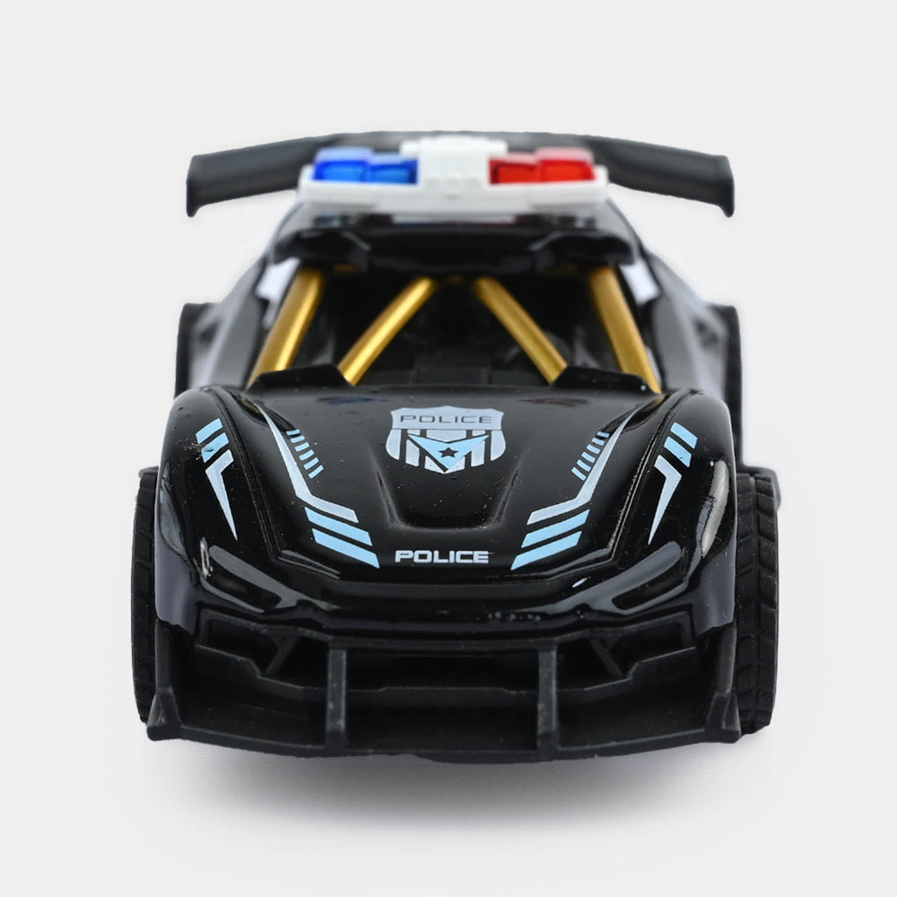 Alloy Pull-Back Racing Police Car