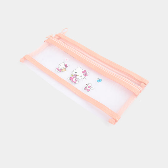 Dual-Zipper Transparent Mesh Pencil Case/Pouch