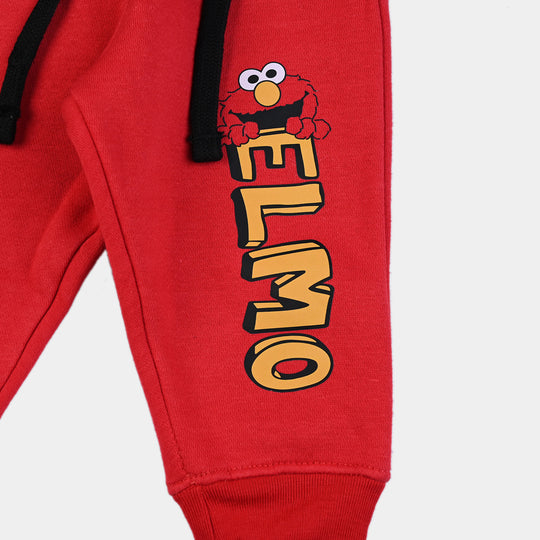 Infant Boys Fleece Sleeping Pajama Elmo-Red