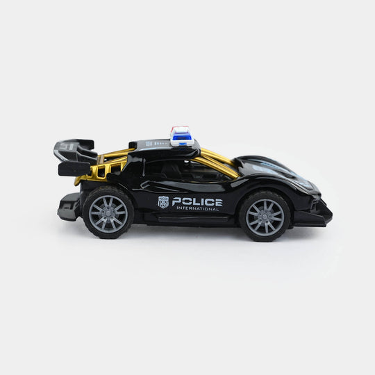 Alloy Pull-Back Racing Police Car