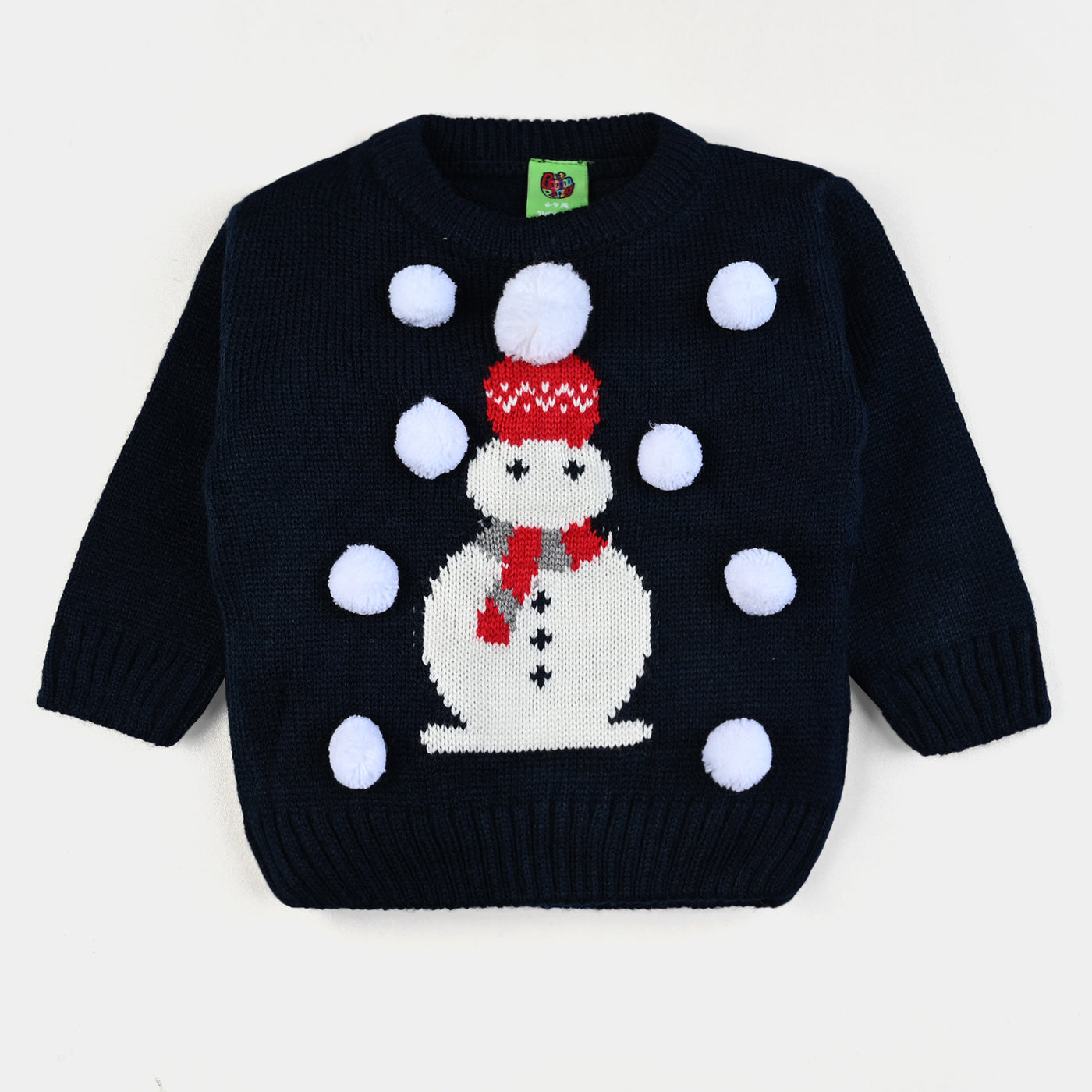 Infant Boys Acrylic Full Sleeves Sweater -NAVY