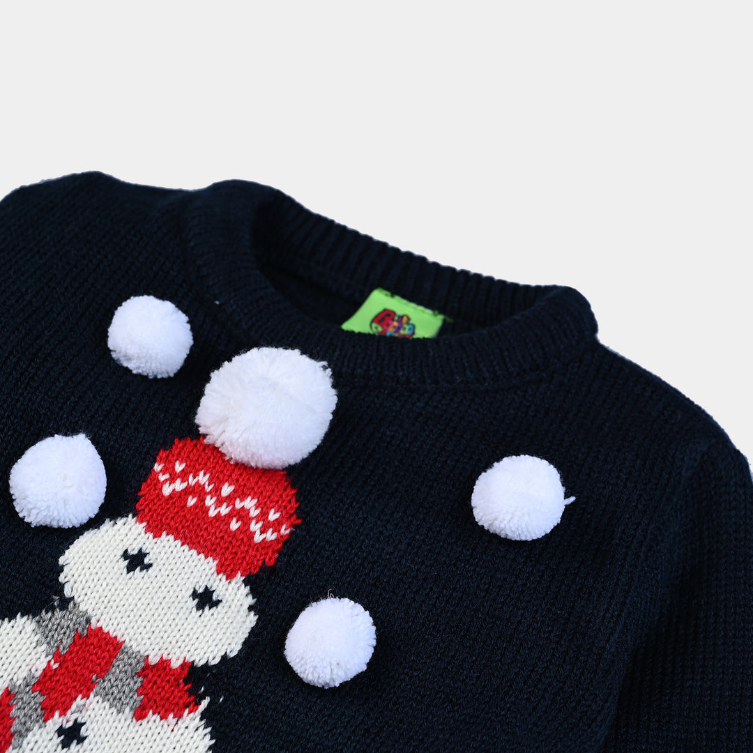 Infant Boys Acrylic Full Sleeves Sweater -NAVY