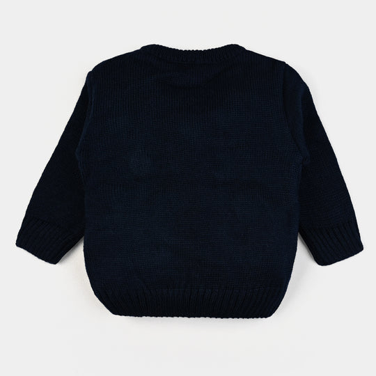 Infant Boys Acrylic Full Sleeves Sweater -NAVY