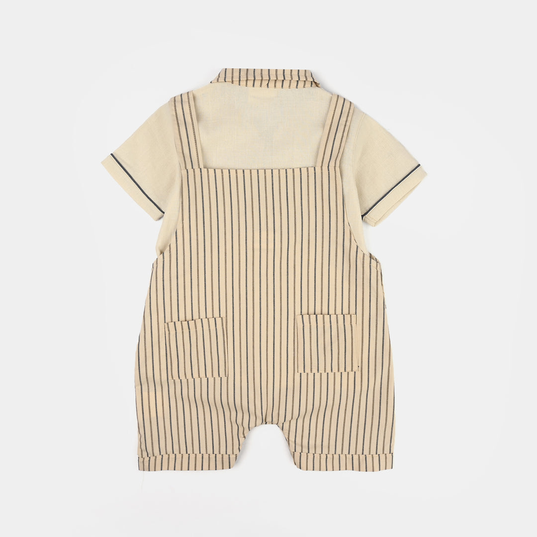 Infant Boys Jersey/Terry 2Pc Suit 294-011-BEIGE