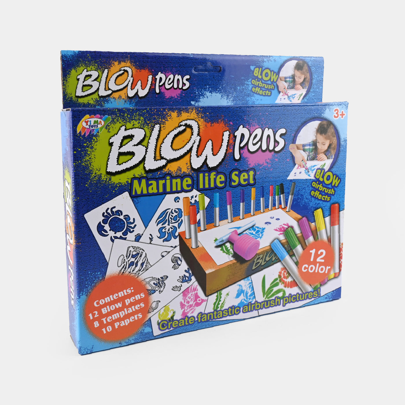 Marine Life Set Blow Painting Set