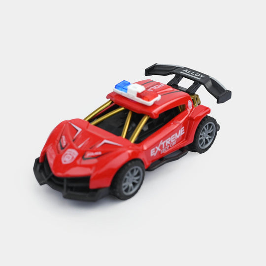 Alloy Pull-Back Racing Police Car