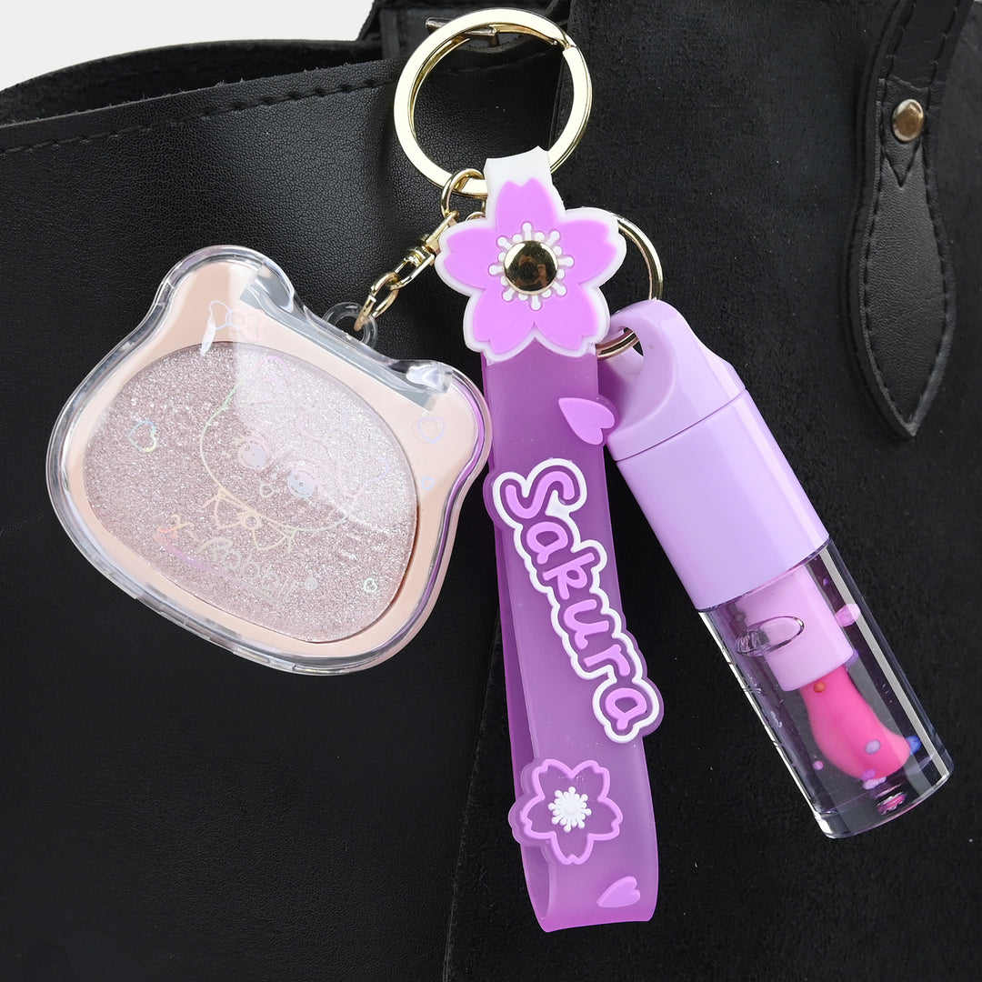 Highlighter Lip Gloss Keychain