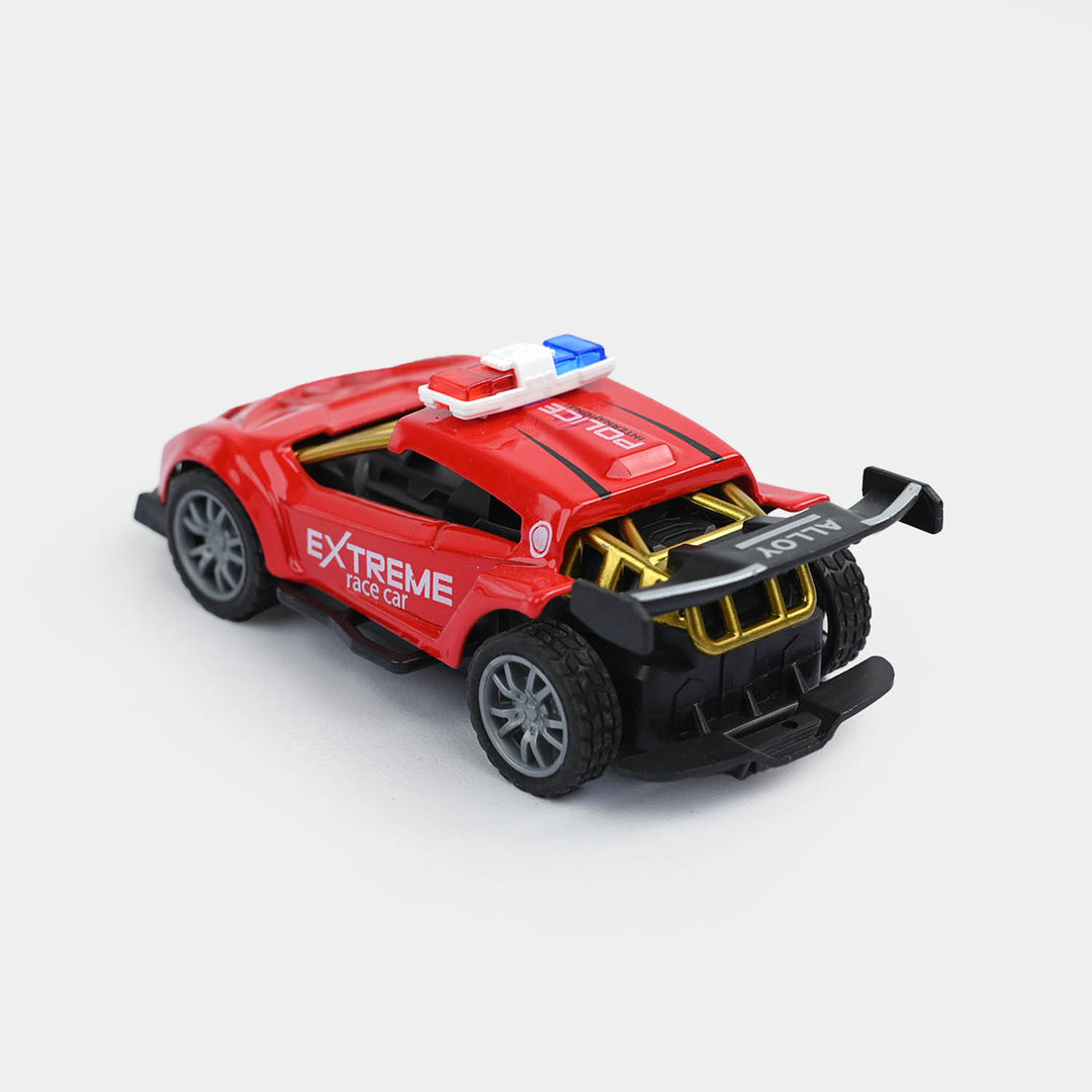 Alloy Pull-Back Racing Police Car