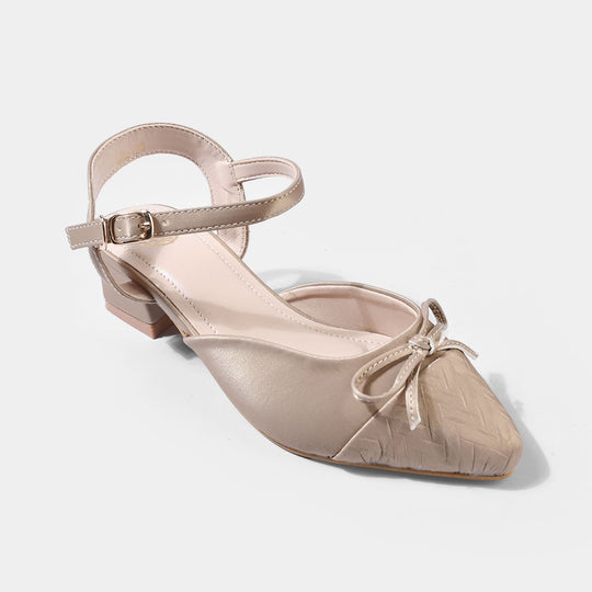 Girls Pumps Heels ZP-128-BEIGE