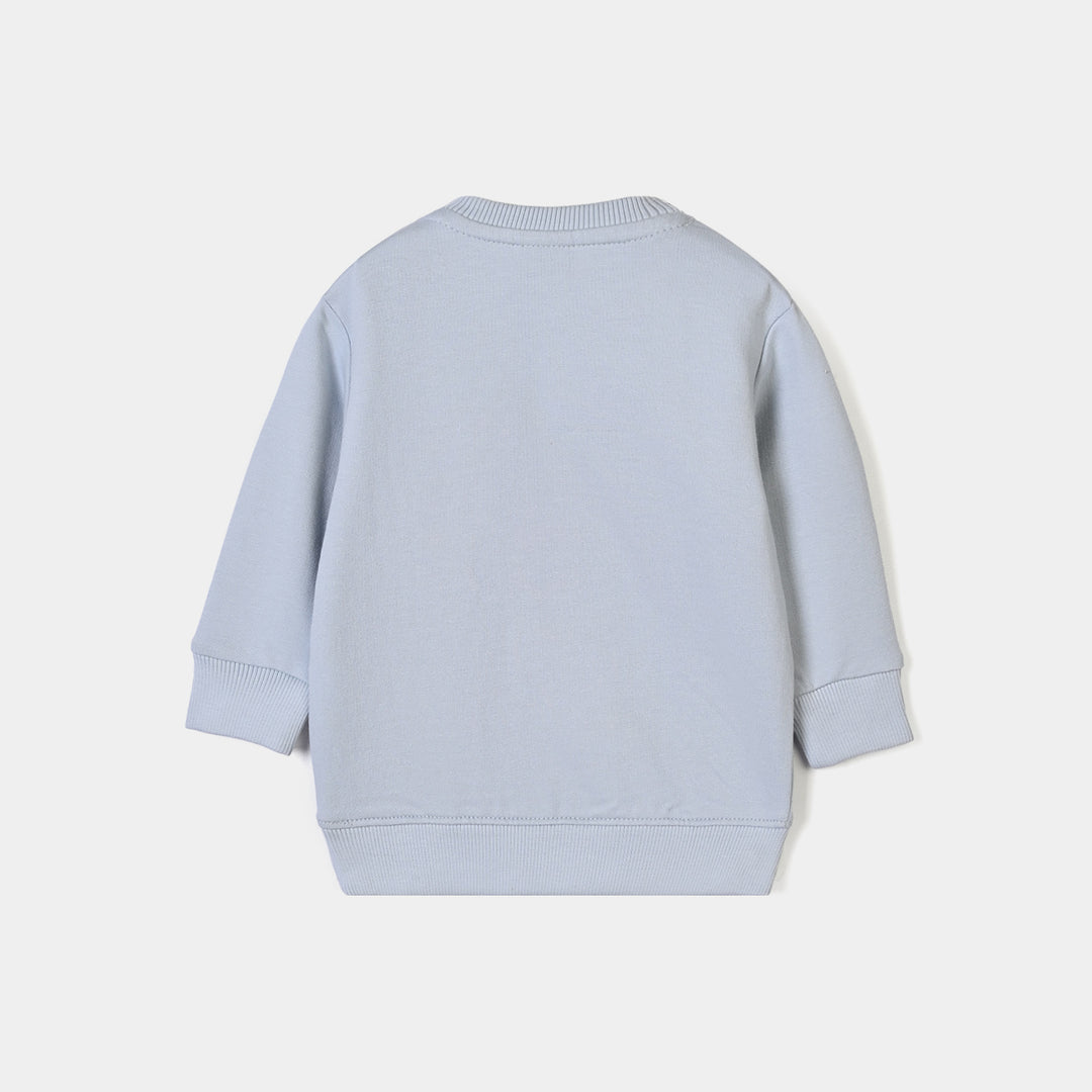 Infant Girls Cotton Terry Sweat Shirt Charcater-Blue