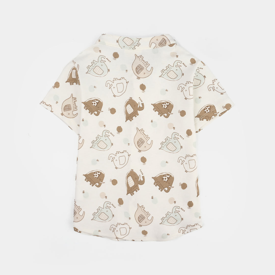 Infant Boys Jersey/Terry 2Pc Suit 287-008 E-C-BROWN