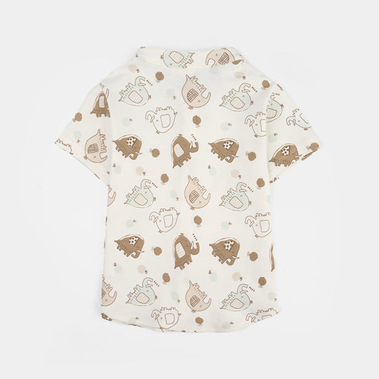 Infant Boys Jersey/Terry 2Pc Suit 287-008 E-C-BROWN