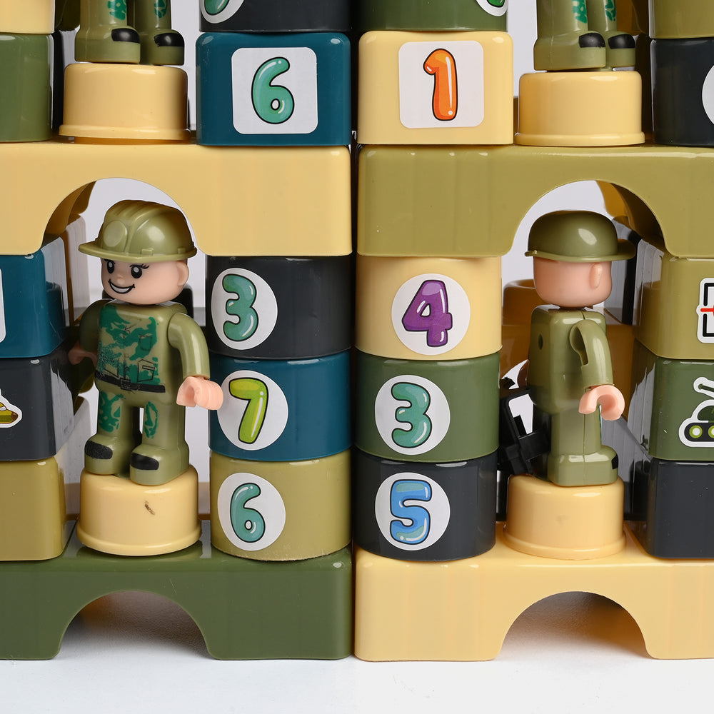 Kids Building Blocks Set - 65 Pieces