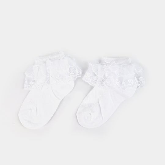 White Frill Socks 18M+