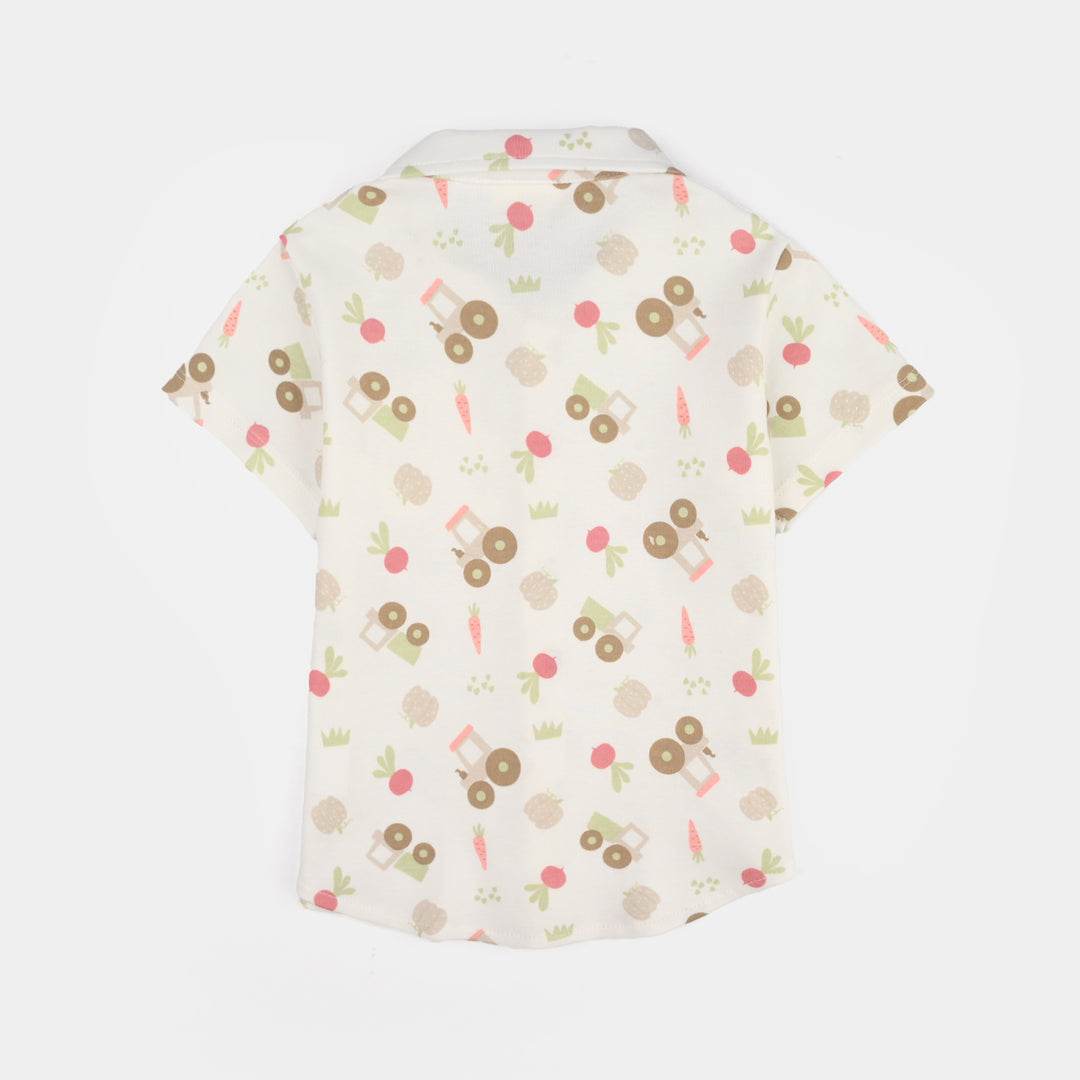 Infant Boys Jersey/Terry 2Pc Suit 287-029 E-C-WHITE