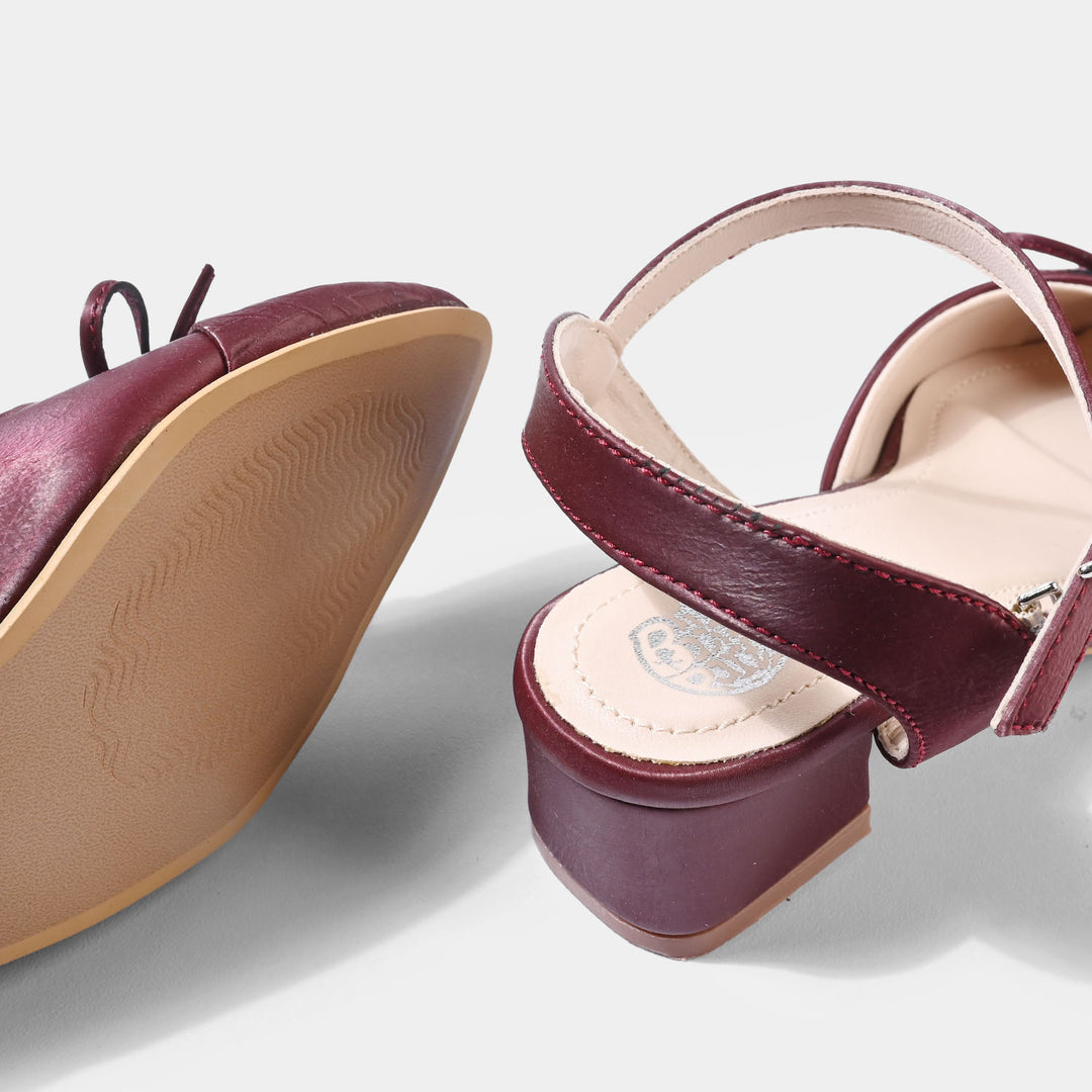 Girls Pumps Heels ZP-128-MAROON