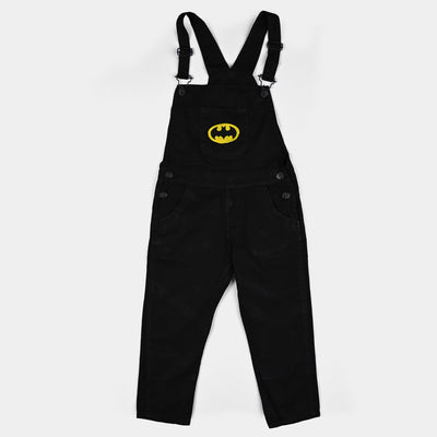 Boys Cotton Dungaree Applique-BLACK