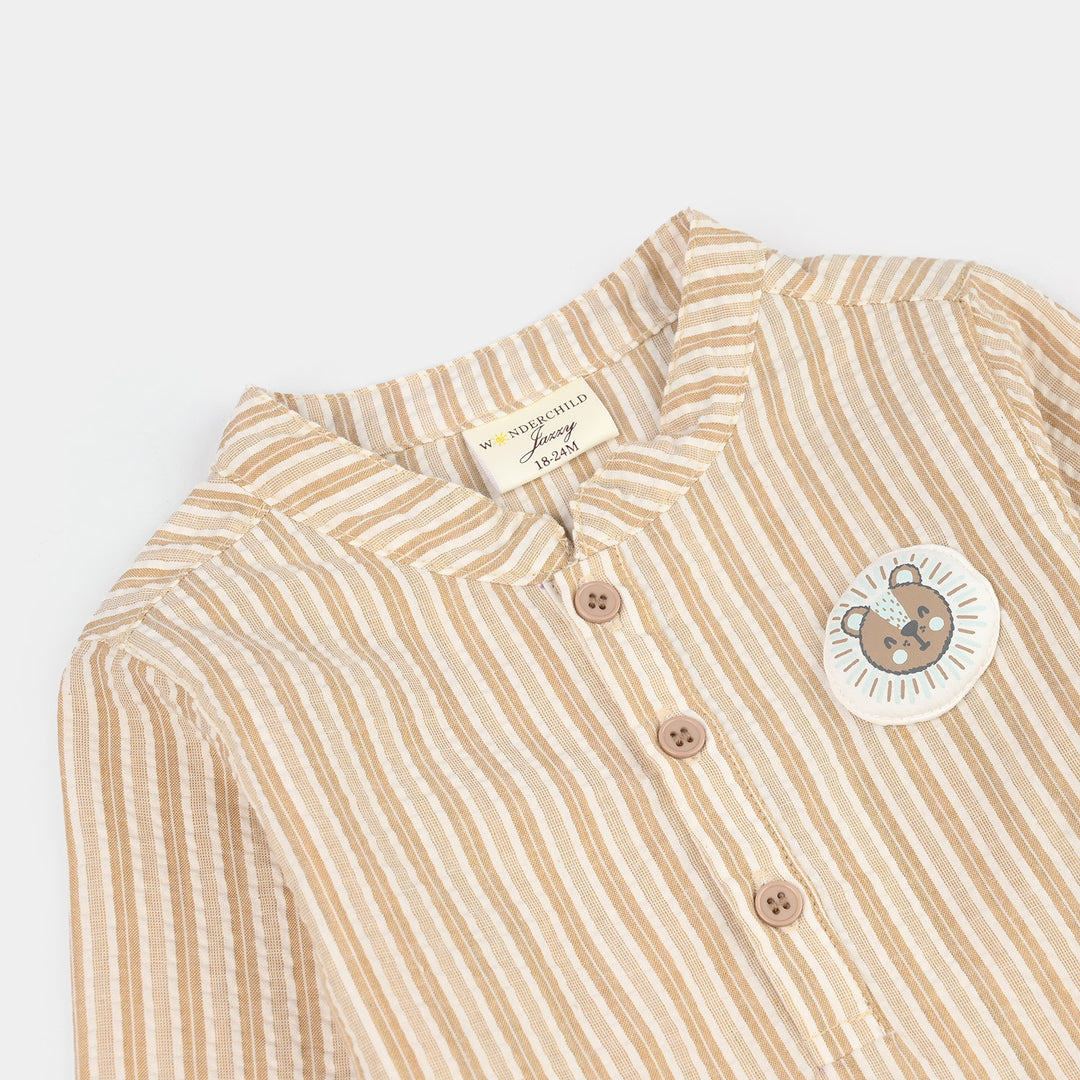 Infant Boys Jersey/Terry 2Pc Suit 294-005-BROWN