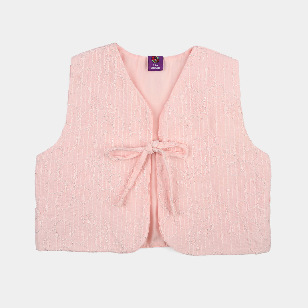 Girls Polyester Waist Coat Flamingo-Baby.Pink