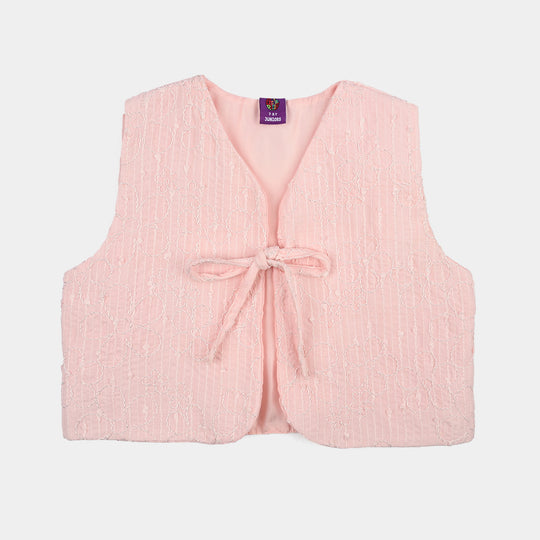 Girls Polyester Waist Coat Flamingo-Baby.Pink