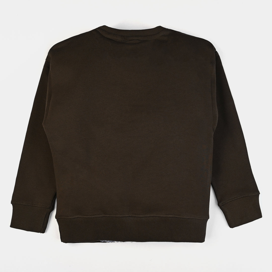 Boys Fleece Sweatshirt Character -Olive