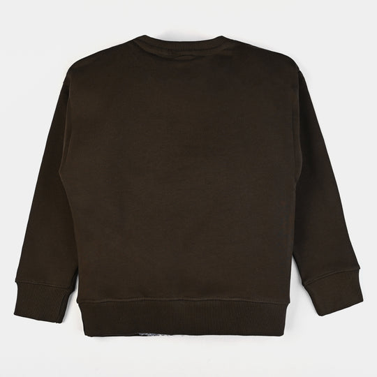 Boys Fleece Sweatshirt Character -Olive