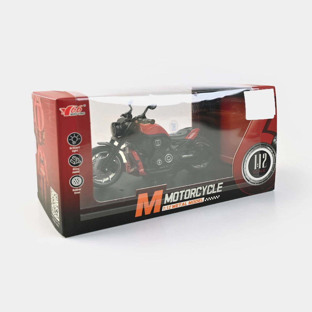 Pull Back Motorcycle With Light & Sound For Kids