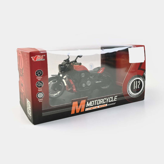 Pull Back Motorcycle With Light & Sound For Kids