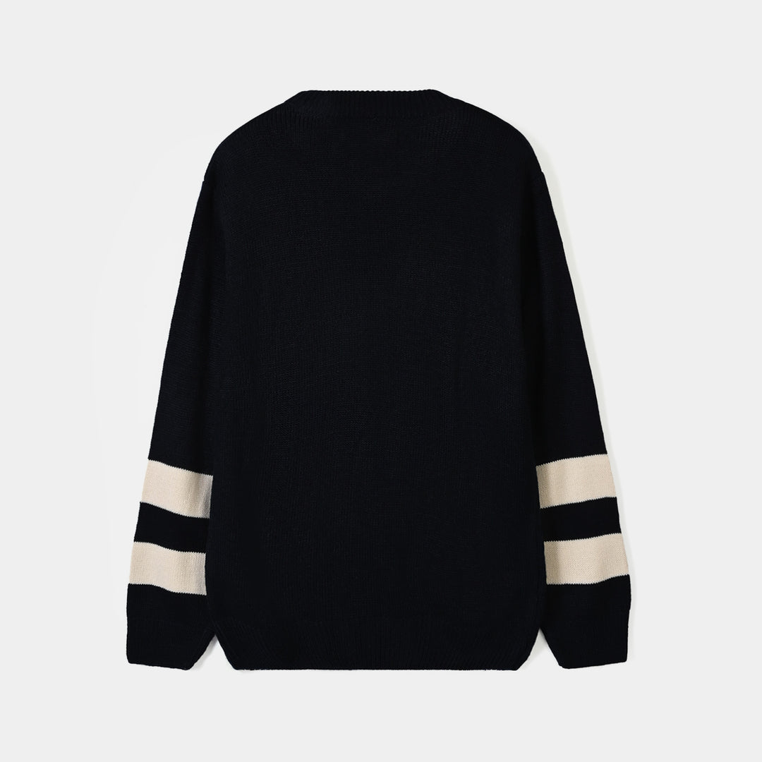 Boys Acrylic Sweater-Super-NAVY