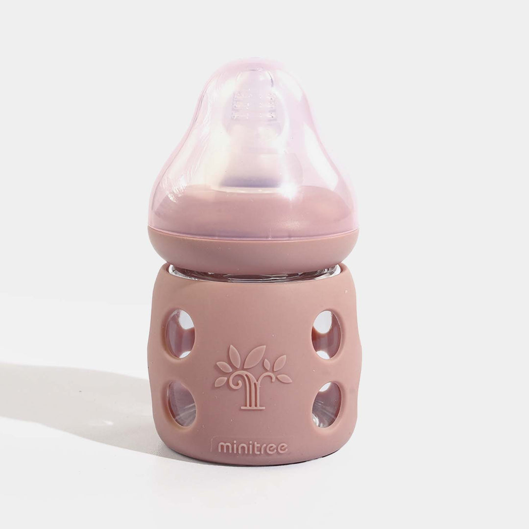 Minitree Newborn Baby Glass Feeder with Silicone Cover | 60Ml