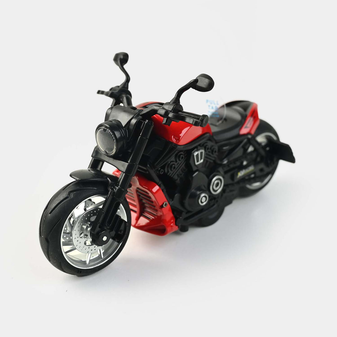 Pull Back Motorcycle With Light & Sound For Kids