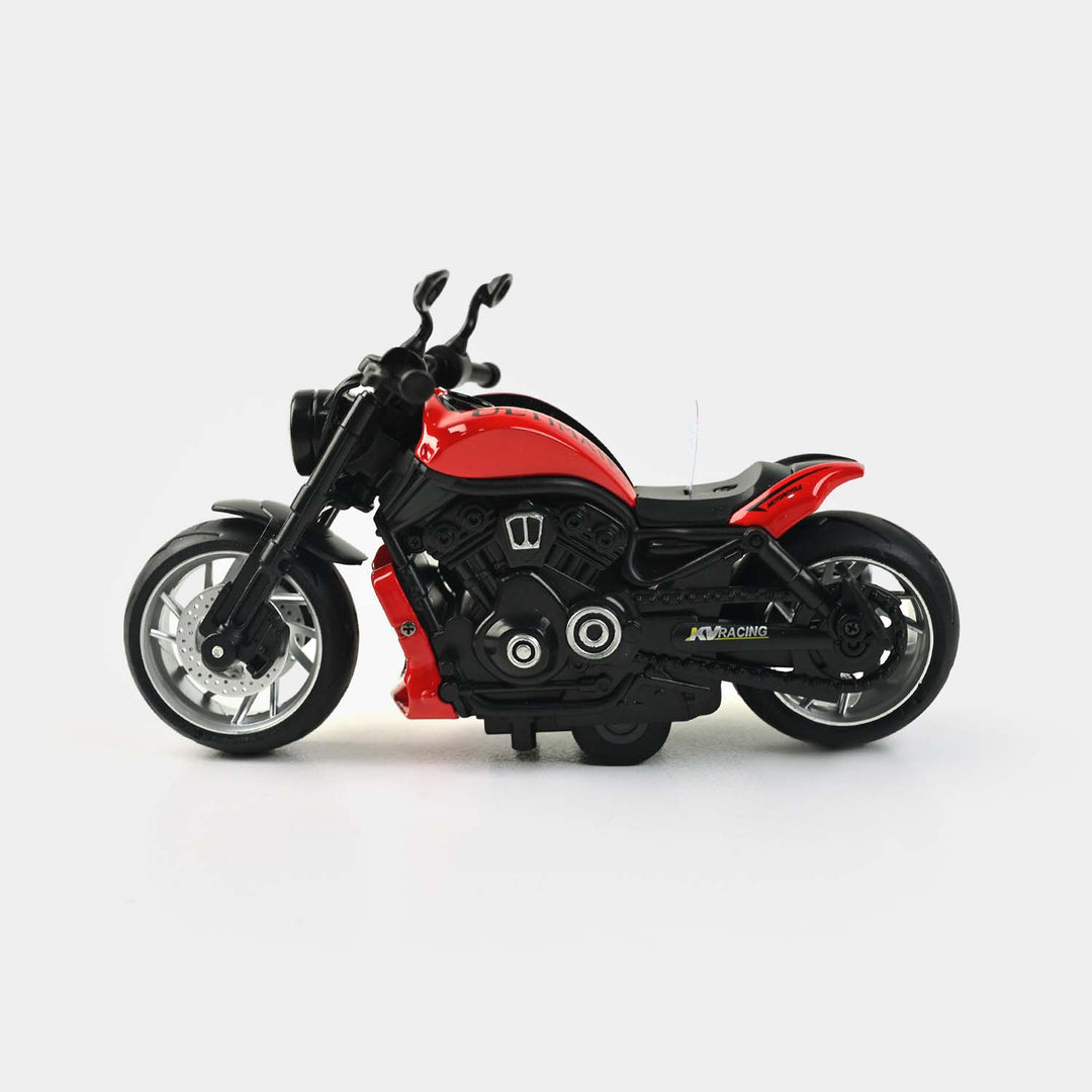 Pull Back Motorcycle With Light & Sound For Kids