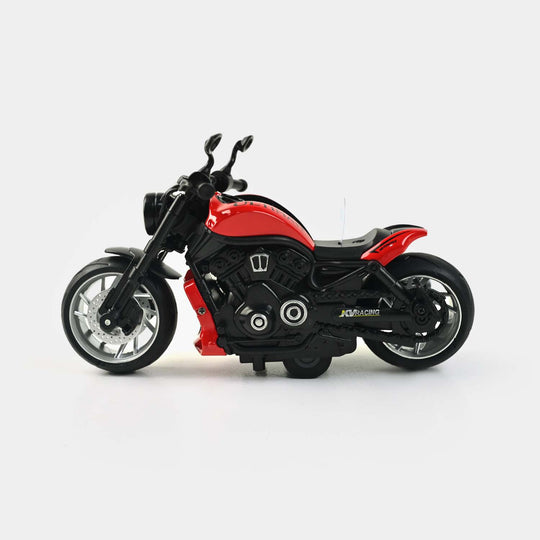Pull Back Motorcycle With Light & Sound For Kids
