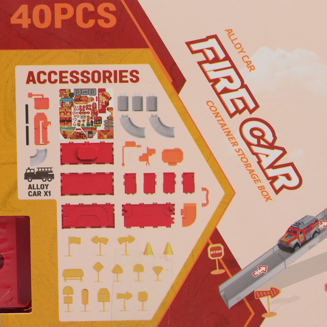 Fire Station Parking Lot Playset | 40PCs