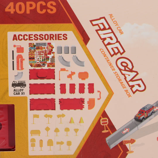 Fire Station Parking Lot Playset | 40PCs