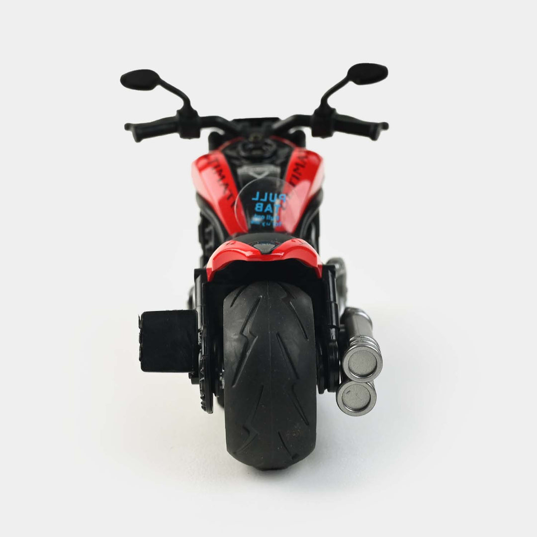 Pull Back Motorcycle With Light & Sound For Kids