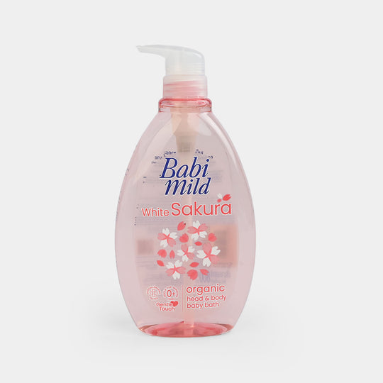 Babi Mild White Sakura Organic Head & Body Baby Bath 800ml