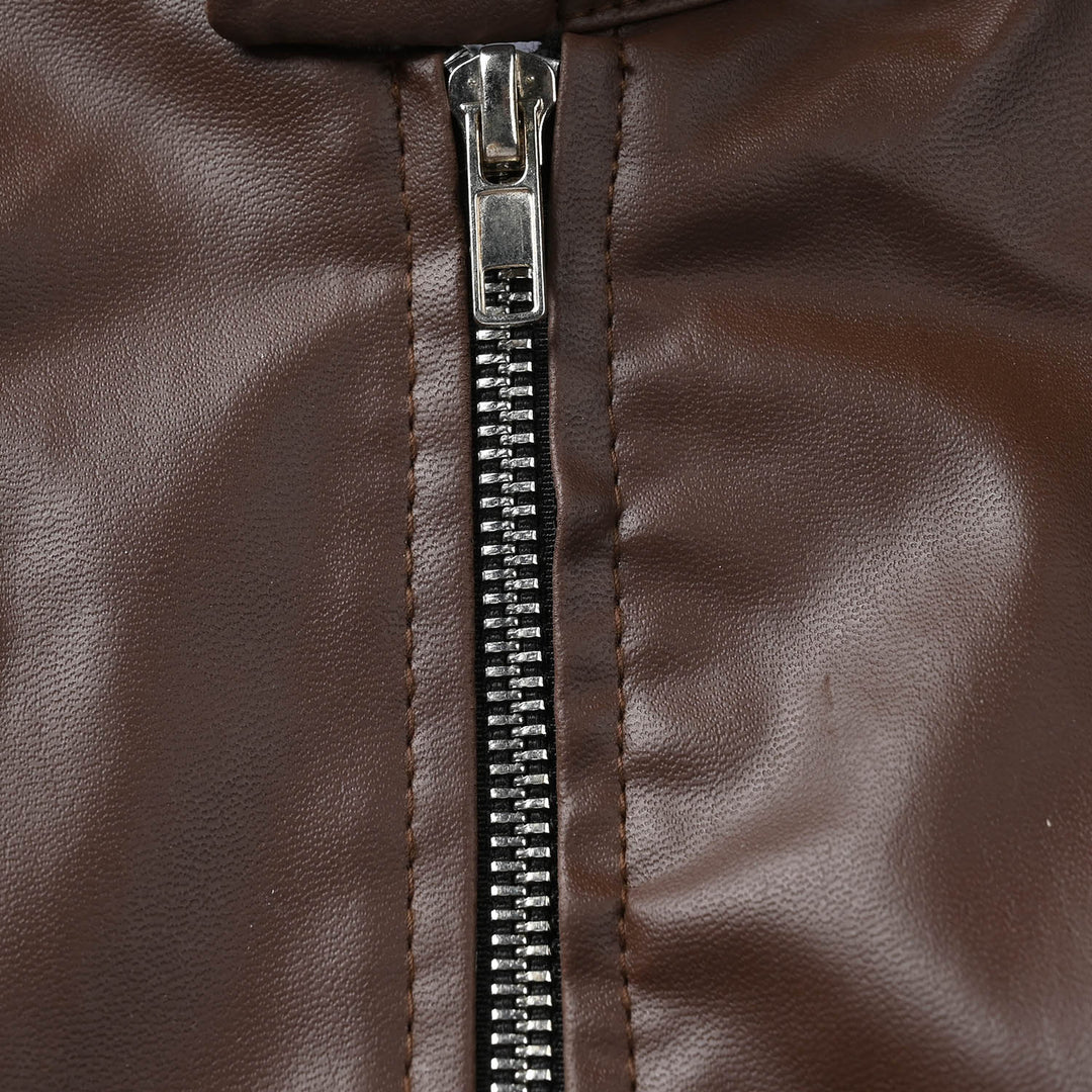 Boys Pu Jacket Basic - Brown