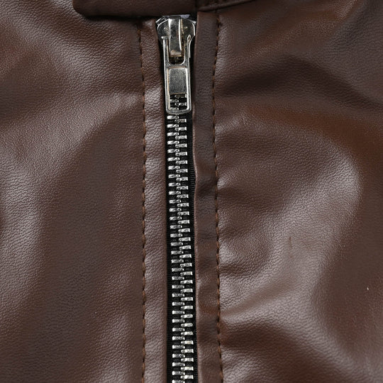 Boys Pu Jacket Basic - Brown