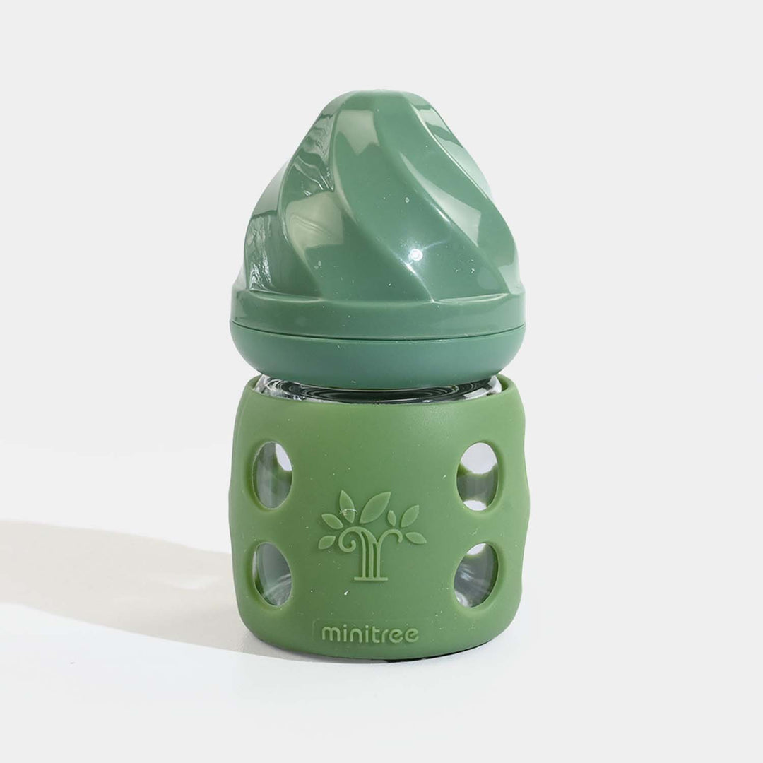 Minitree Newborn Baby Glass Feeder with Silicone Cover | 60Ml