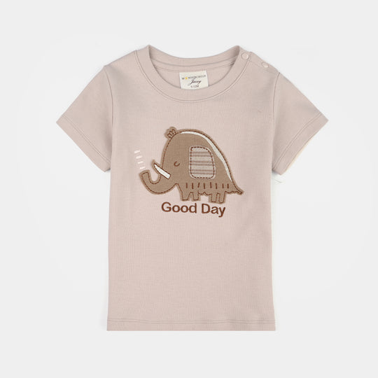 Infant Boys Jersey/Terry 2Pc Suit 287-003 E-C-BEIGE