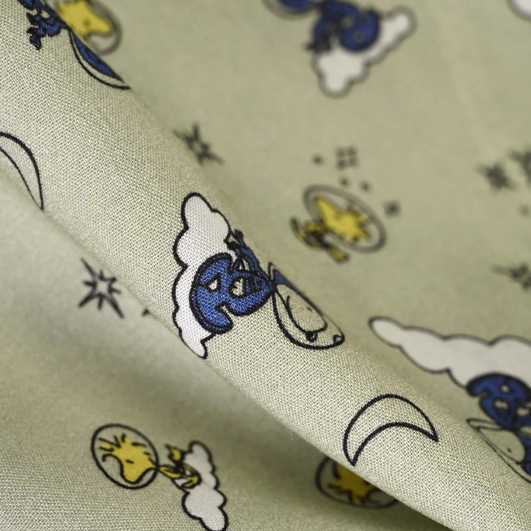 Infant Boys Linen Viscose Nightwear Space- Light Green
