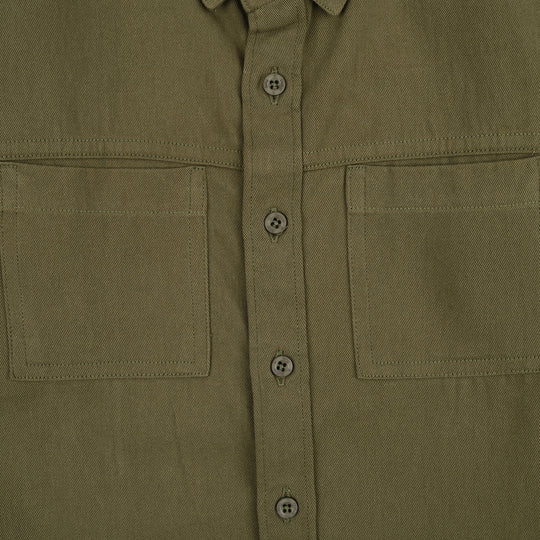 Boys Cotton Twill Shirt F/S (Moss)-GREEN
