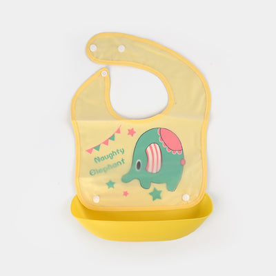 PLASTIC BIB WITH HOLDER FOR BABIES