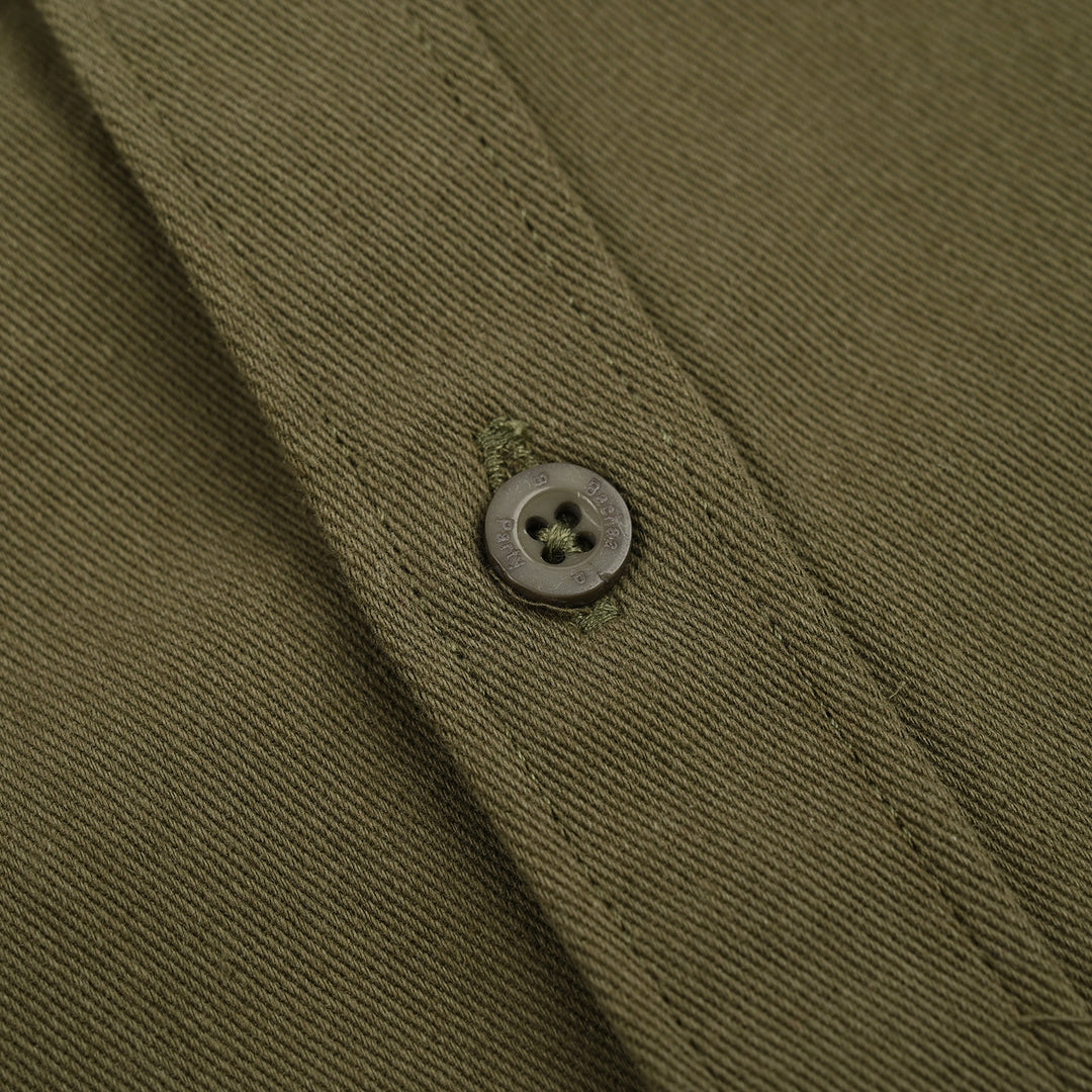 Boys Cotton Twill Shirt F/S (Moss)-GREEN