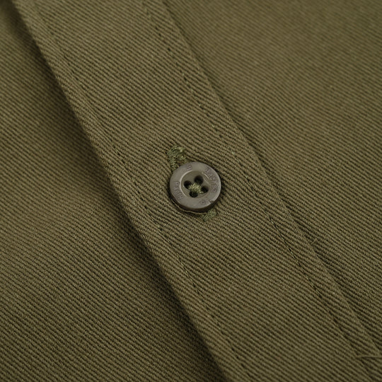 Boys Cotton Twill Shirt F/S (Moss)-GREEN