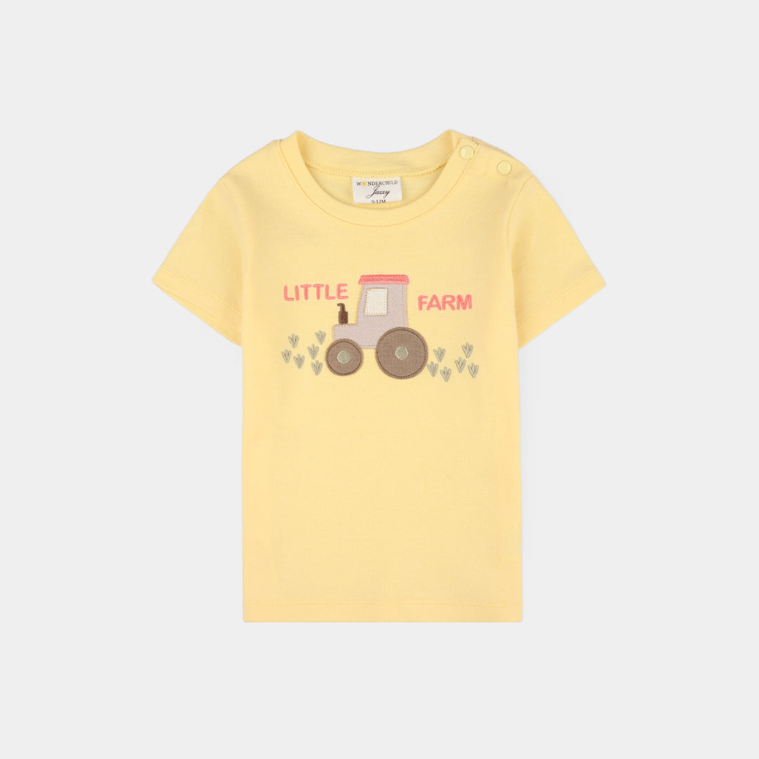 Infant Boys Jersey/Terry 2Pc Suit 287-024 E-C-Yell.White